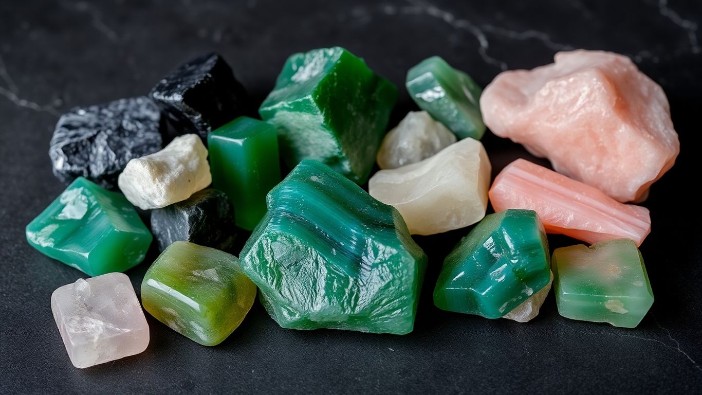 Tourmaline crystals in various colors