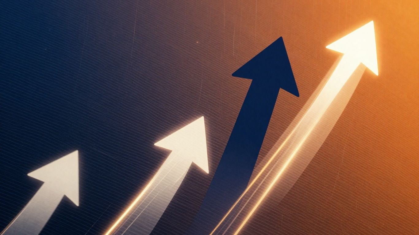 Brand strategy aligning with advertising performance arrows.
