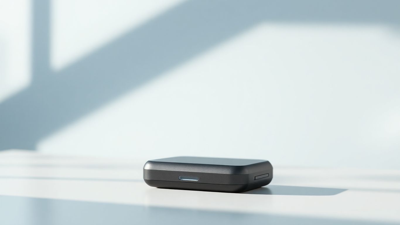AI product page shot of a gadget