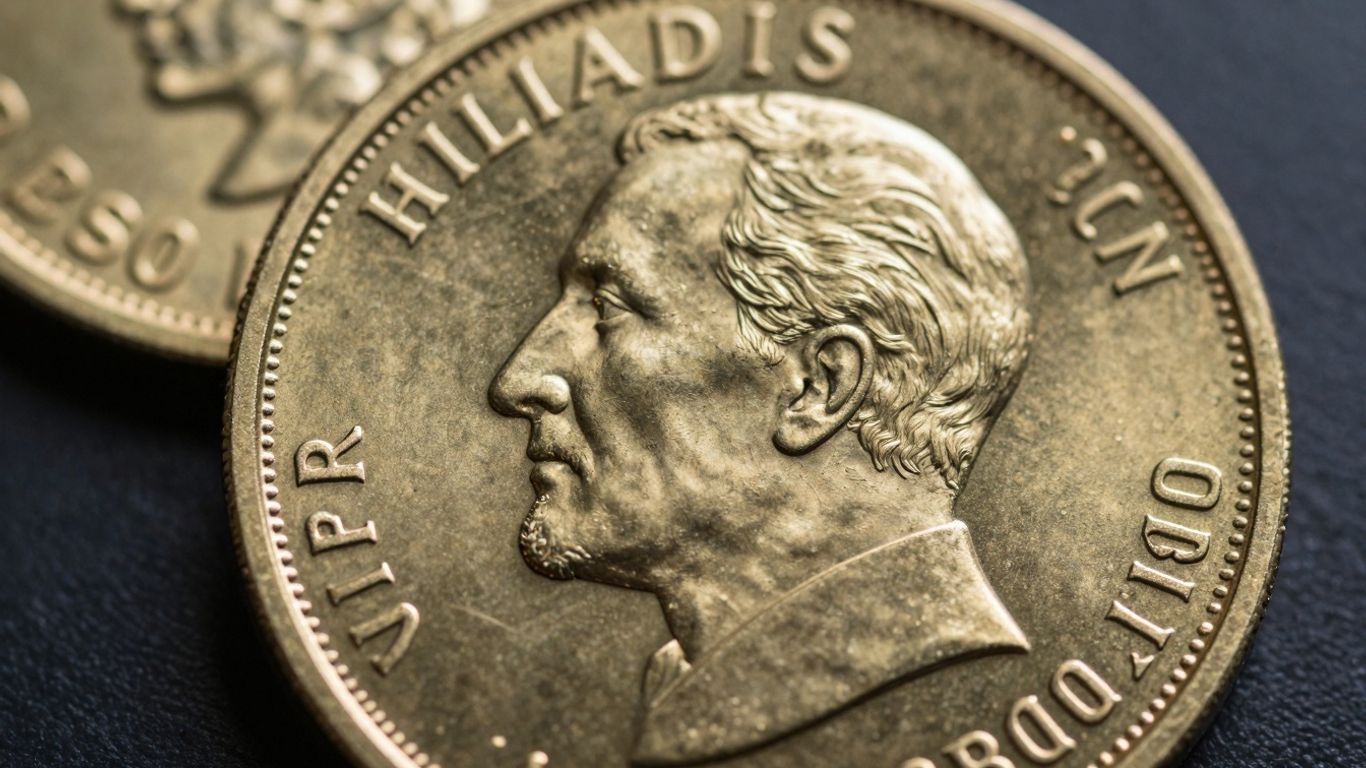 Gold Philharmonic coin detail