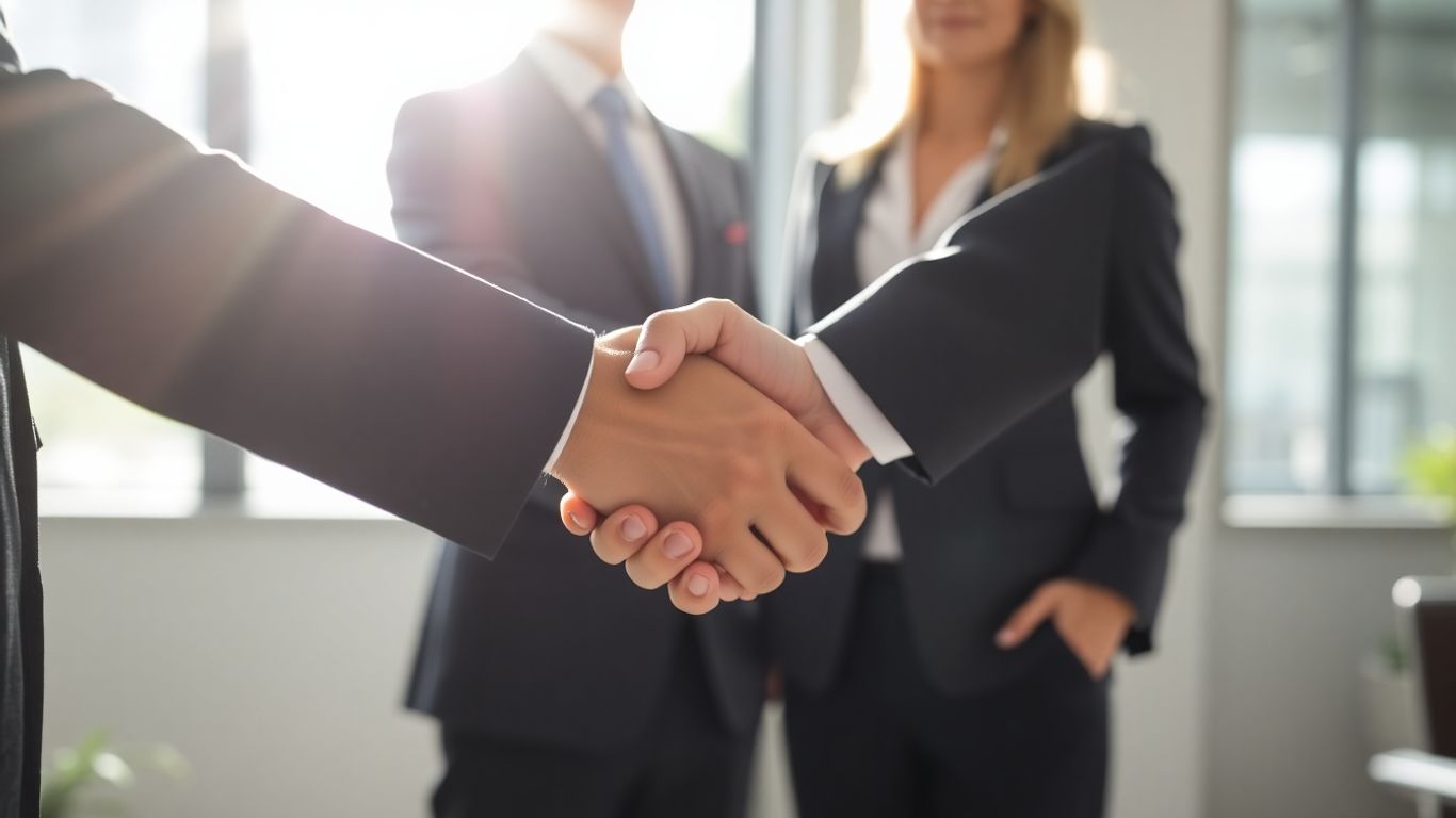 Aperto de mãos simbolizando contrato sem termo.