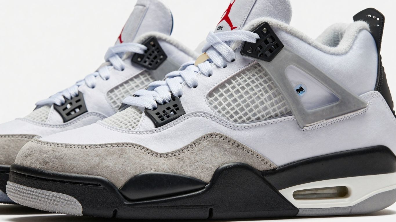 Sneaker Jordan 4 Off-White detaliat