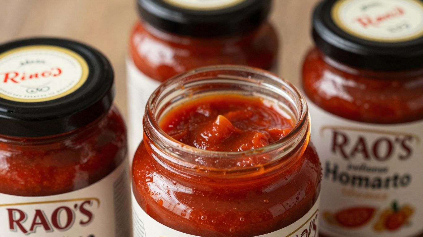Jars of Rao's Homemade pasta sauce.