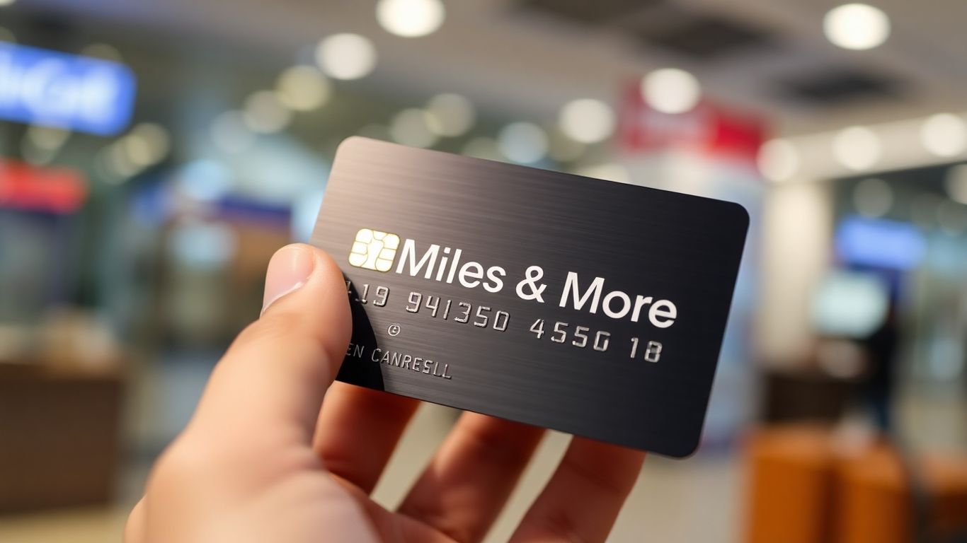 Miles & More Kreditkarte mit Fokus auf Details