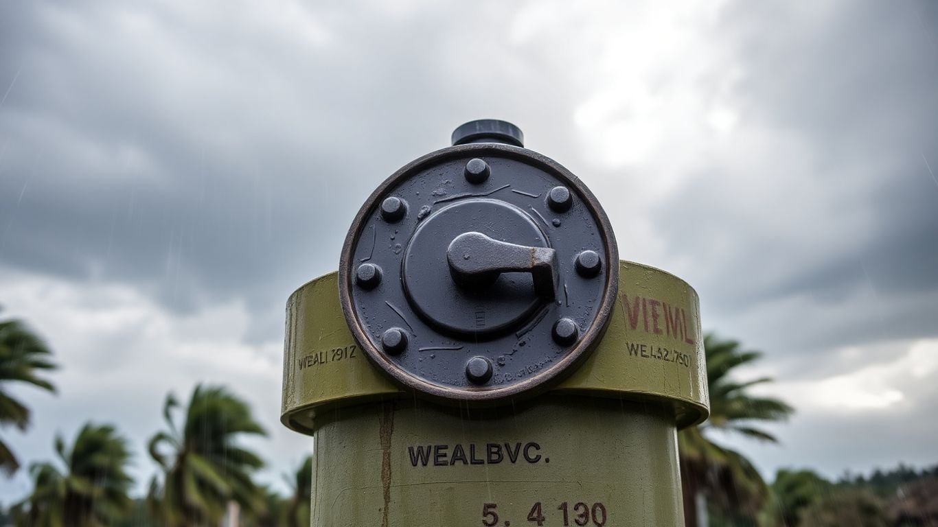 Well seal protecting against storm damage.