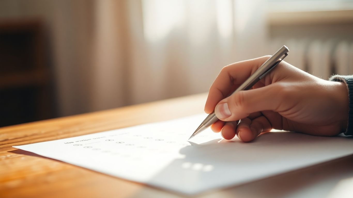 Person holding a stopwatch during an exam.