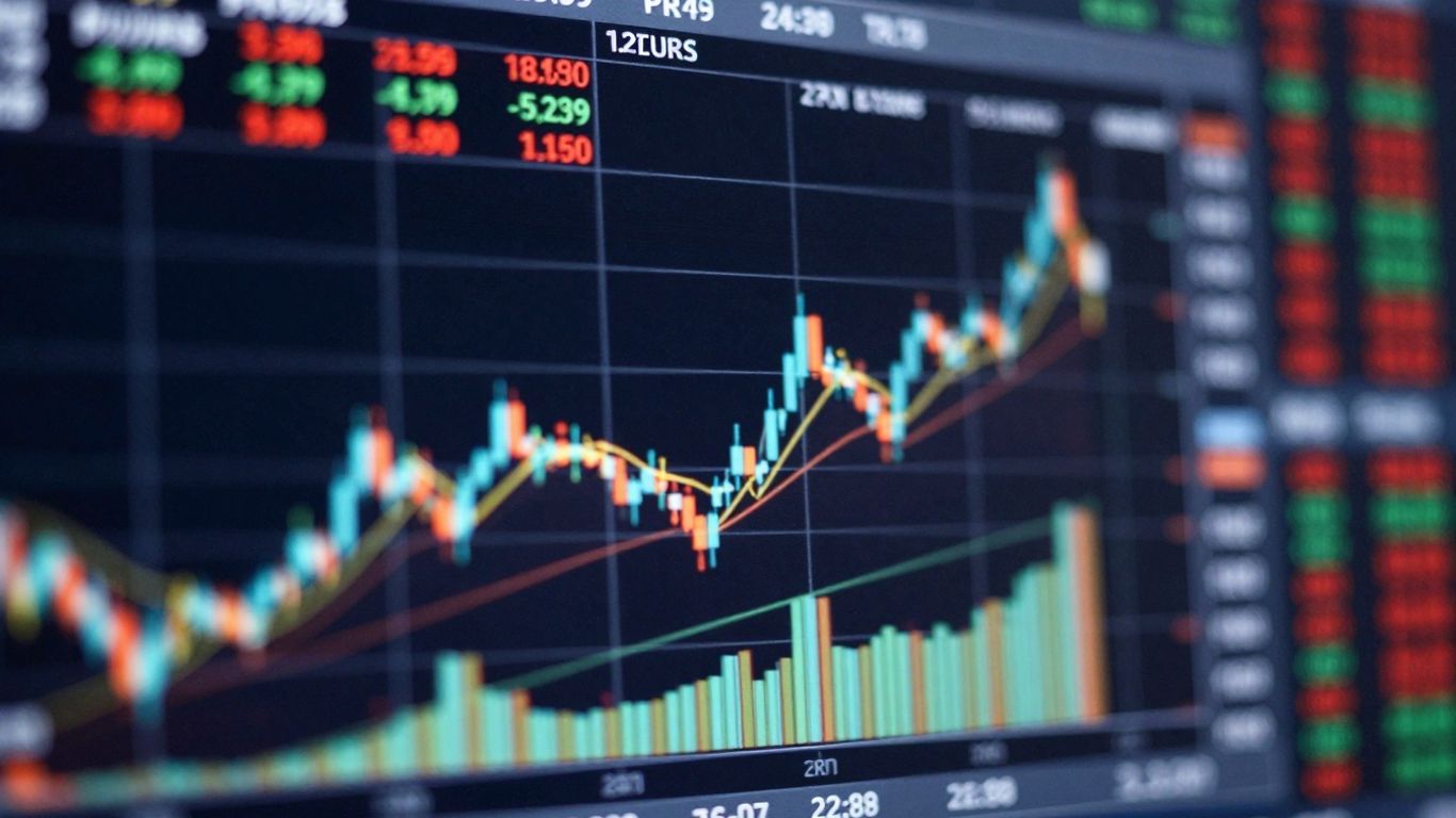Financial trading abstract visual