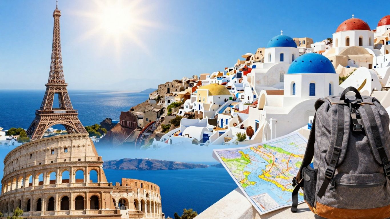 Affordable European holiday destinations collage.