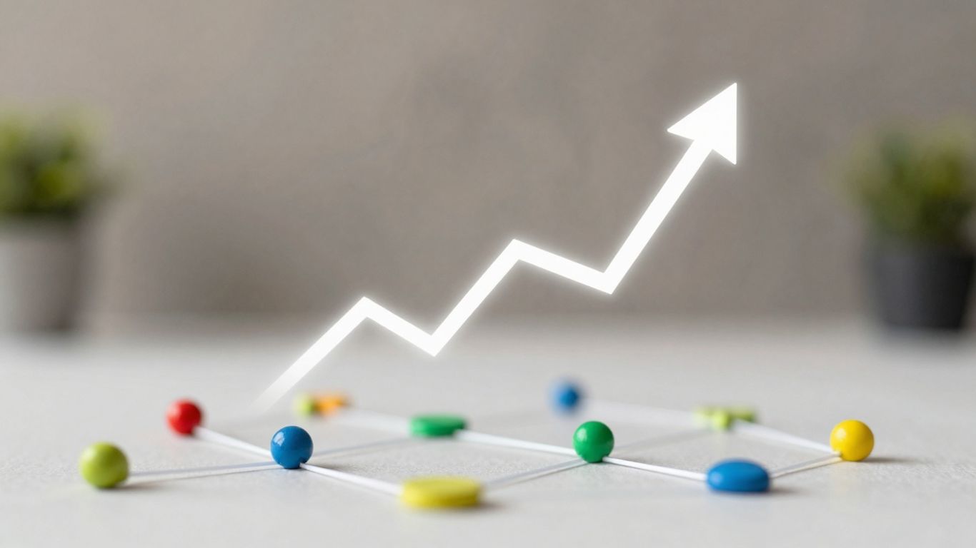Digital pathways and growth illustration for SEO and content layout.