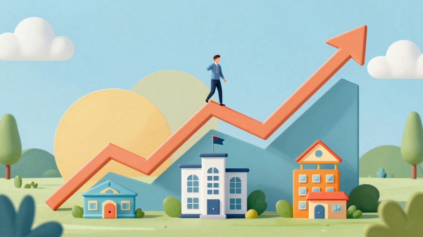 Infographic showing business growth and success for small businesses.