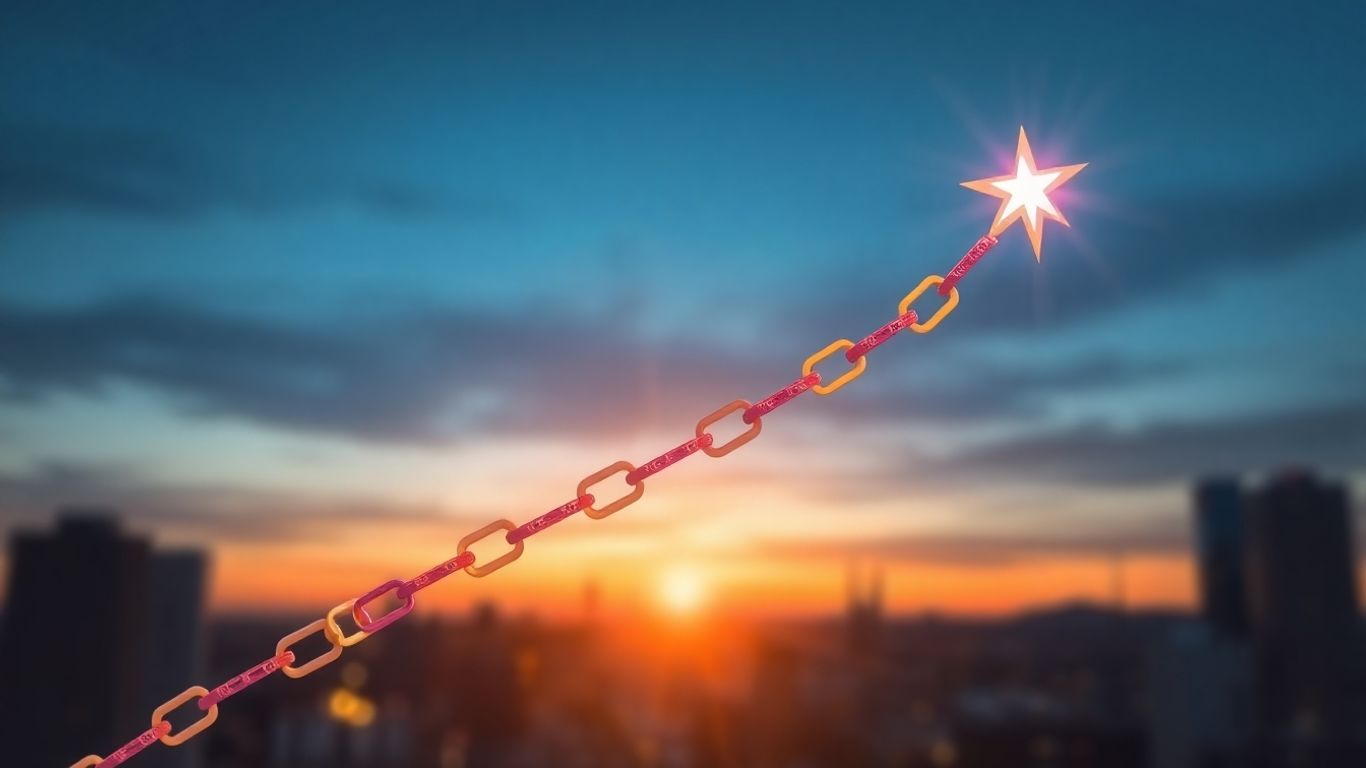 ลูกศรดิจิทัลชี้ขึ้นสู่ดวงดาว