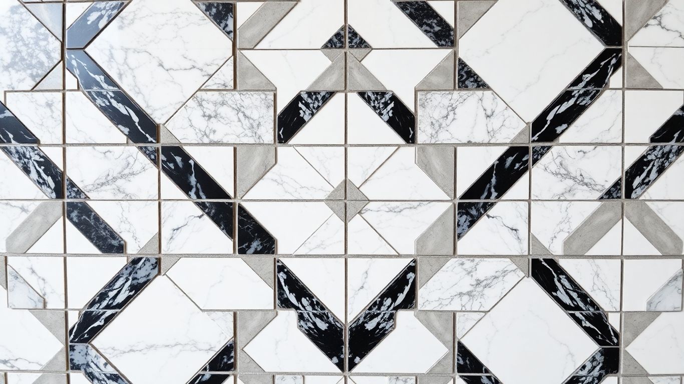 Marble stanza mosaic with intricate geometric patterns.