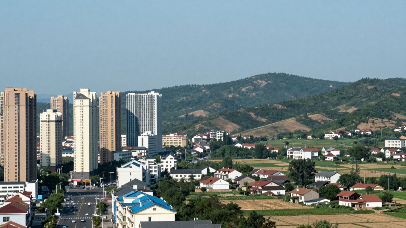 Contrast rural și urban: peisaje diferite.