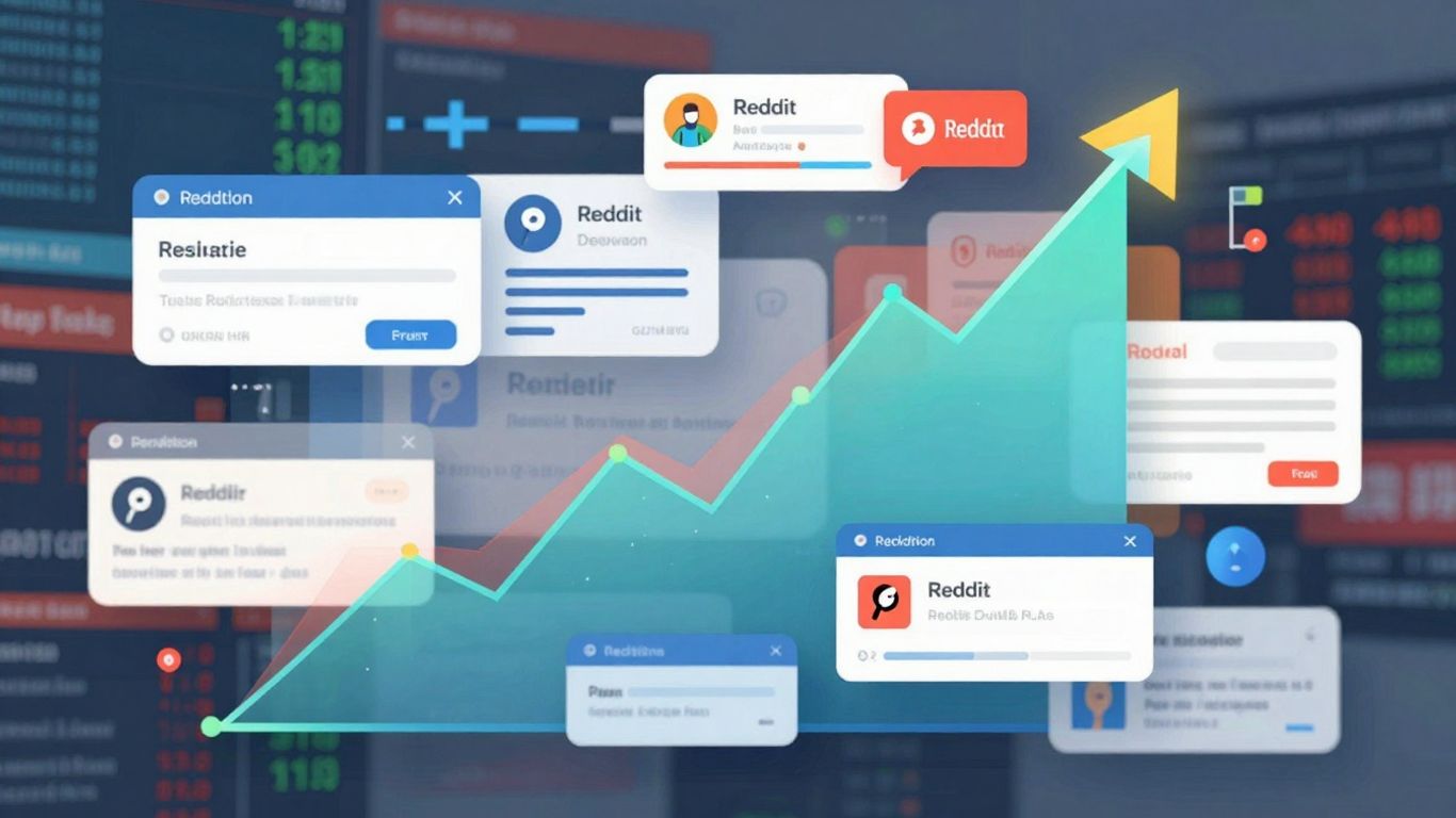 Reddit stock trading hype and online community.