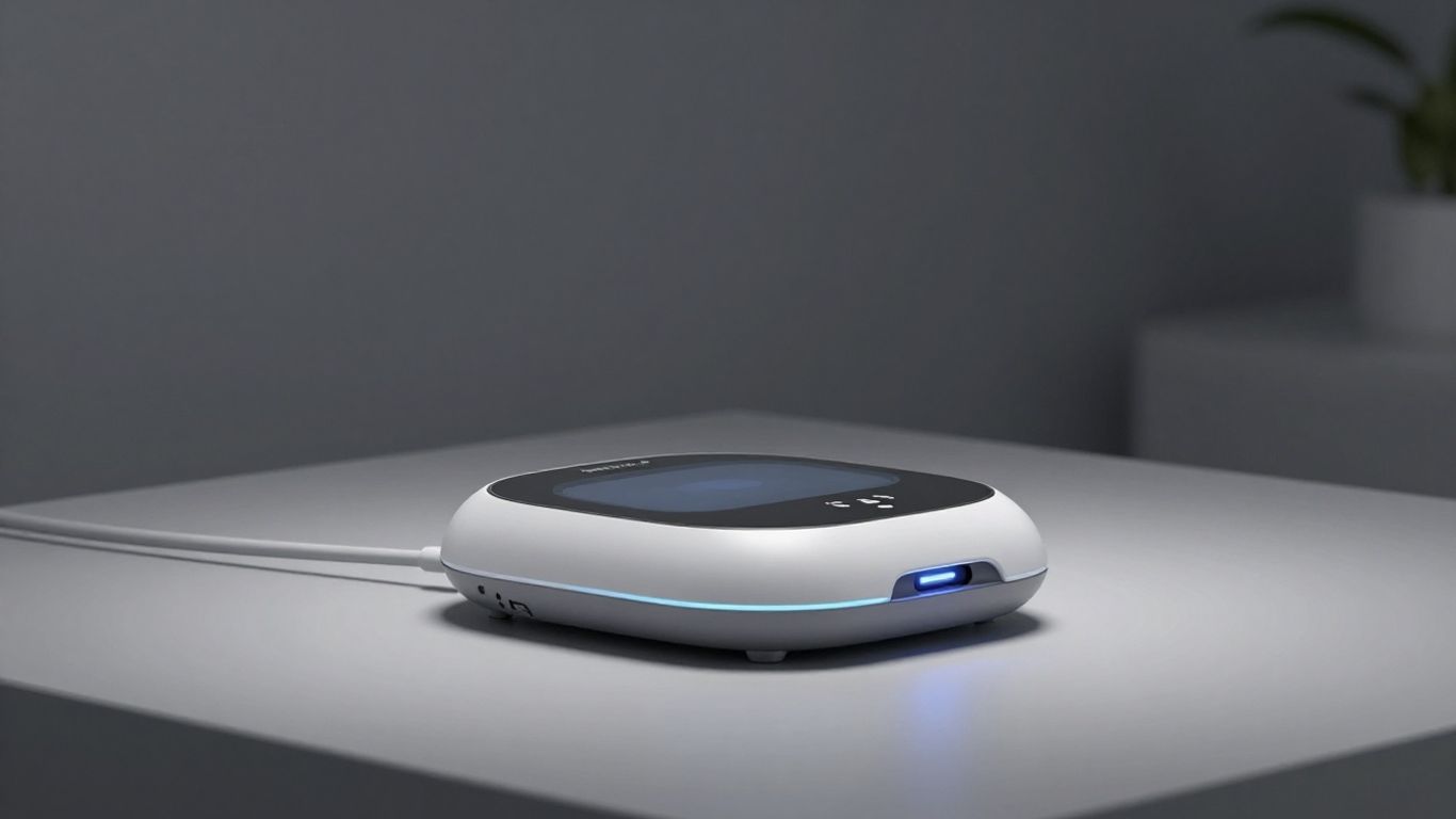 Modern PEMF therapy device with subtle glow.