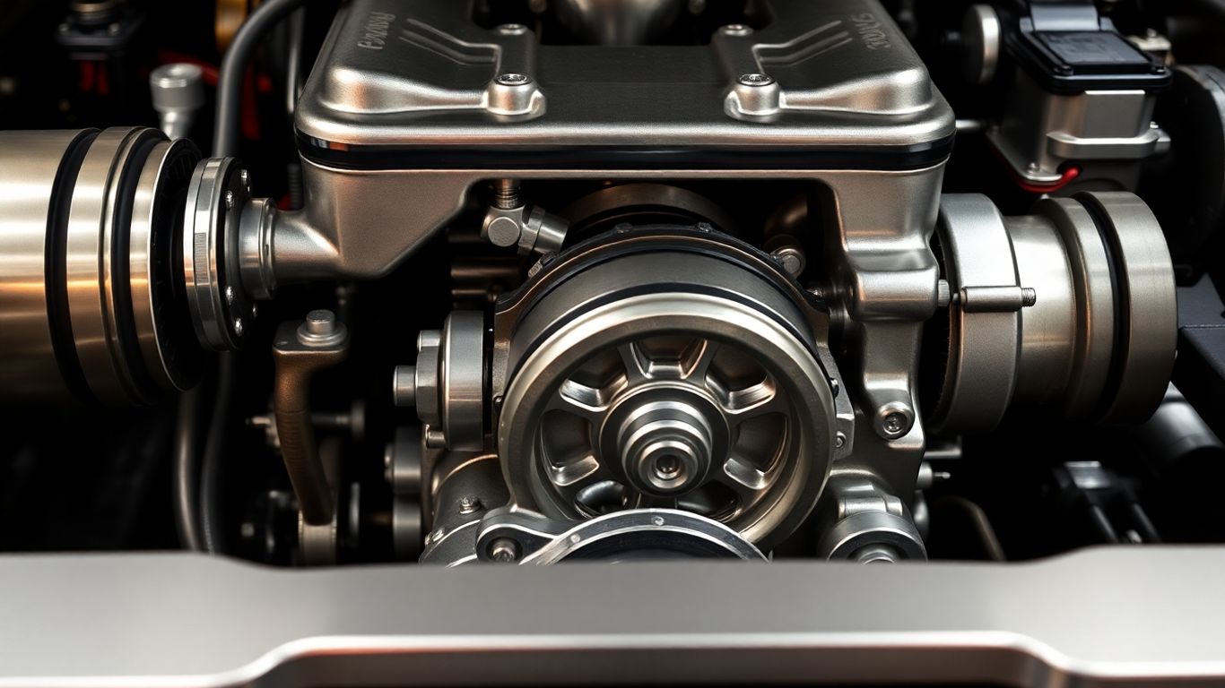 Toyota LandCruiser V8 engine and transmission close-up.