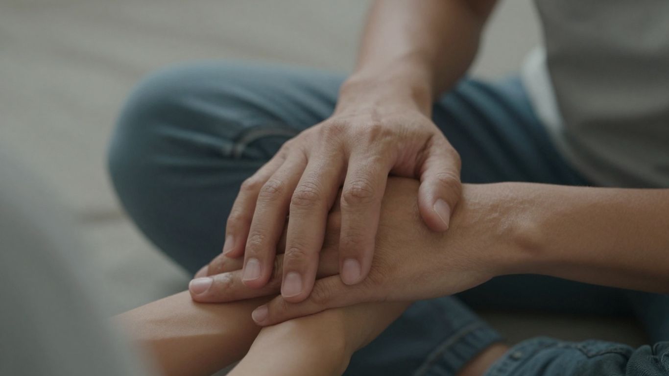 Hands offering comfort and support on a healing journey.