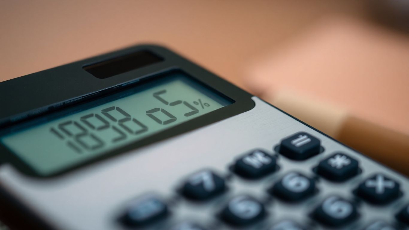 Calculator showing a percentage calculation.