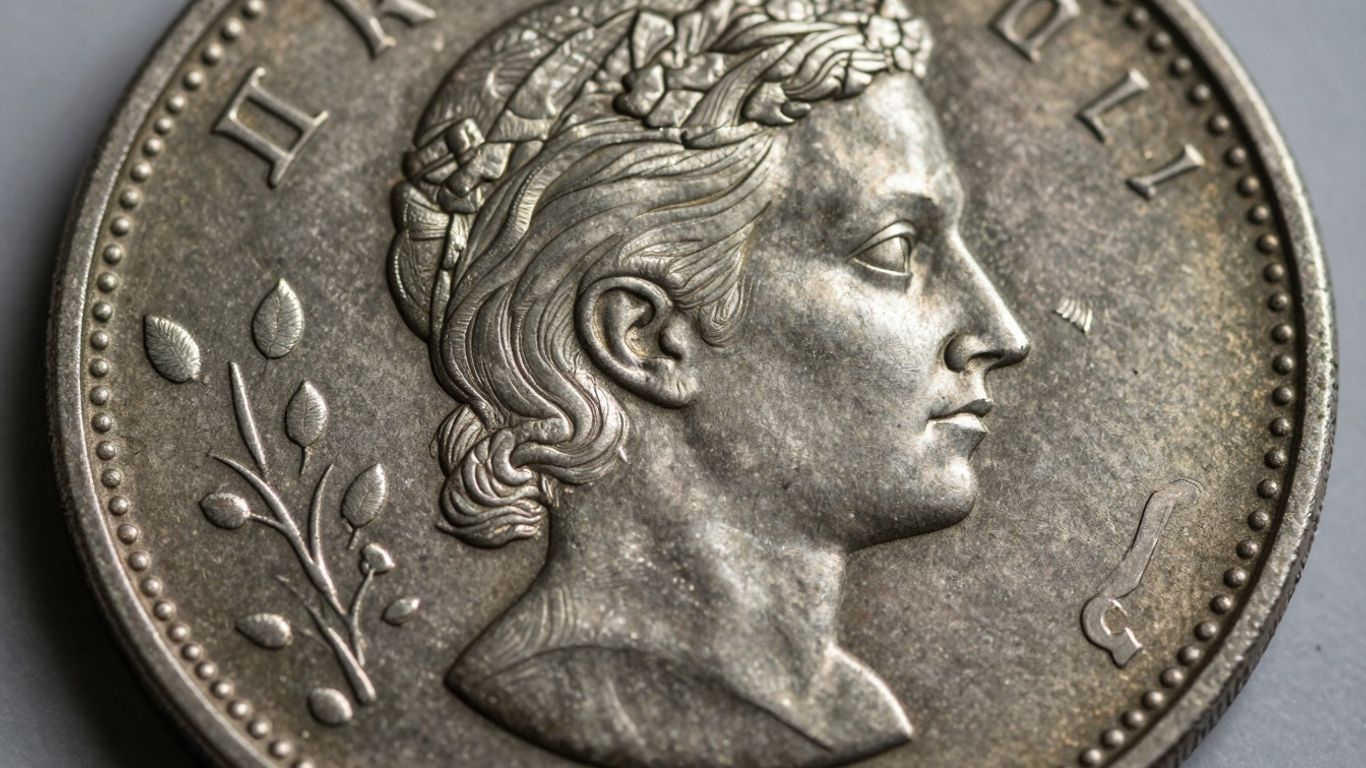 Detailed photograph of a rare coin's surface.