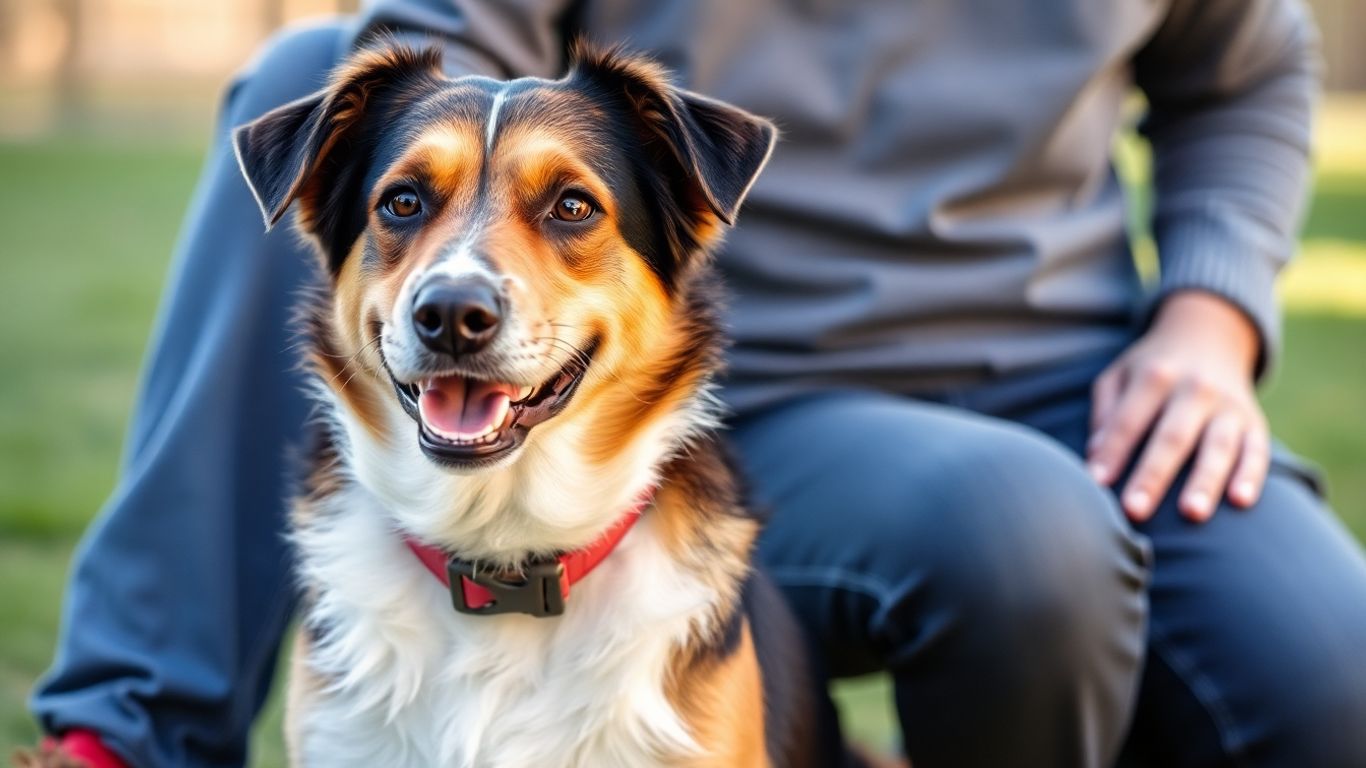 Happy dog and owner training outdoors in Bondi.