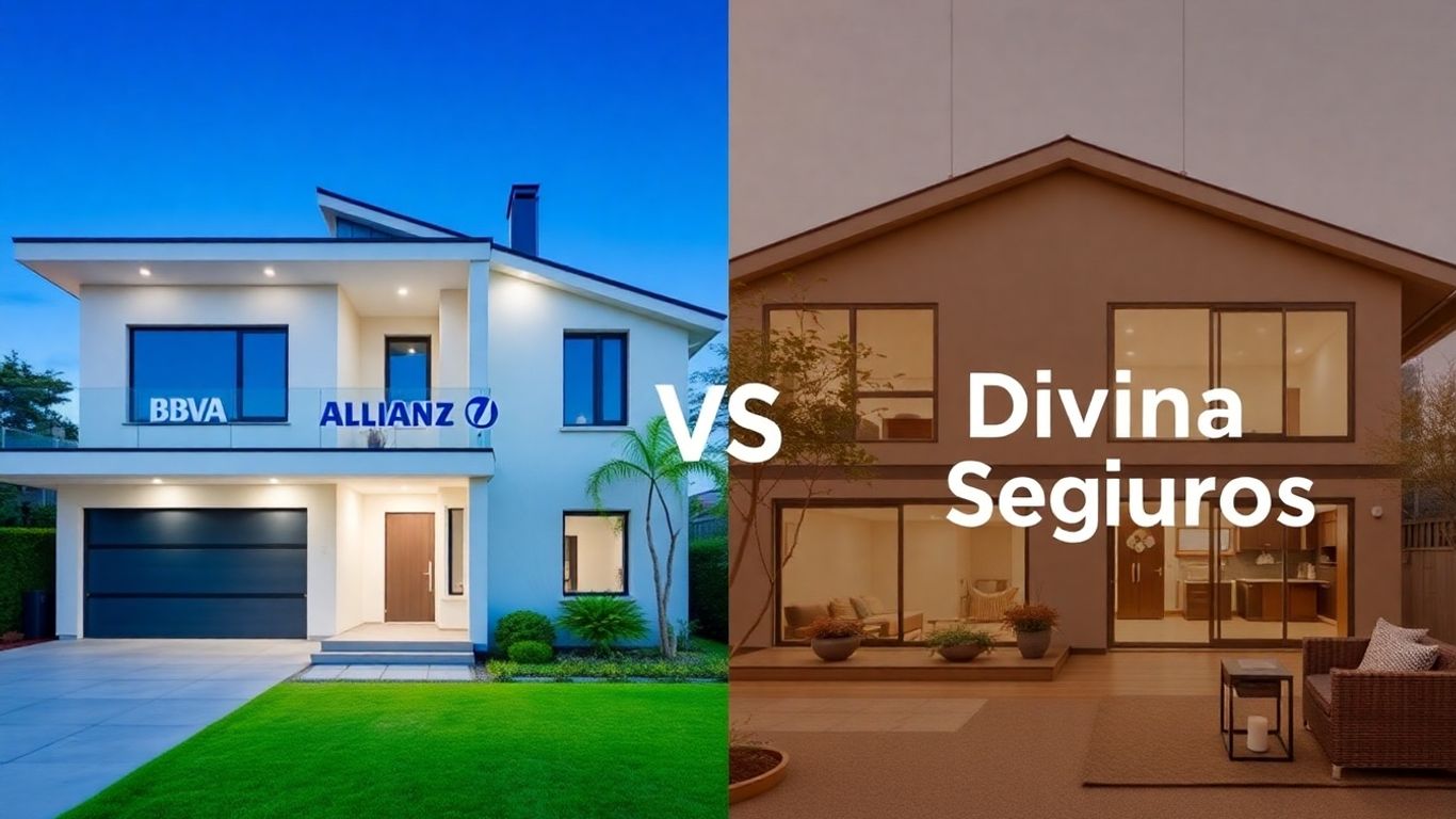 Comparativa de seguros de hogar BBVA Allianz y Divina Seguros.