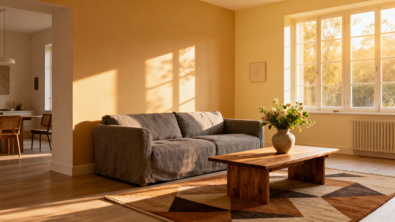 Freshly painted living room interior