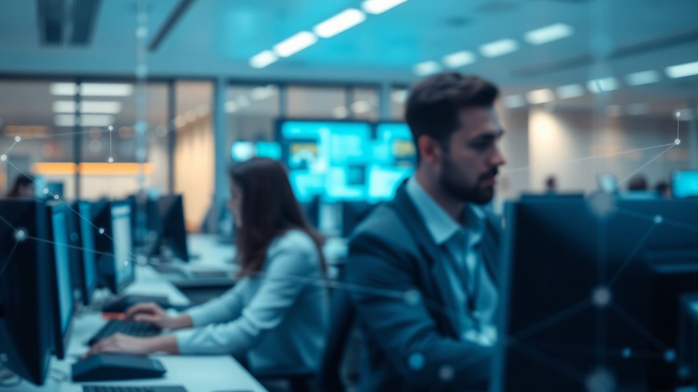 Administrative work with future technology and cybersecurity.