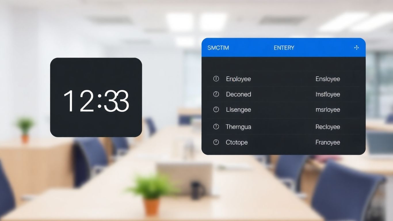 Employee time tracking software interface