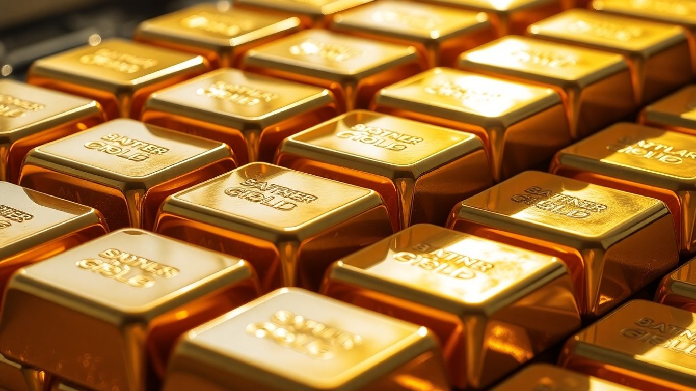 金条在灯光下闪闪发光。