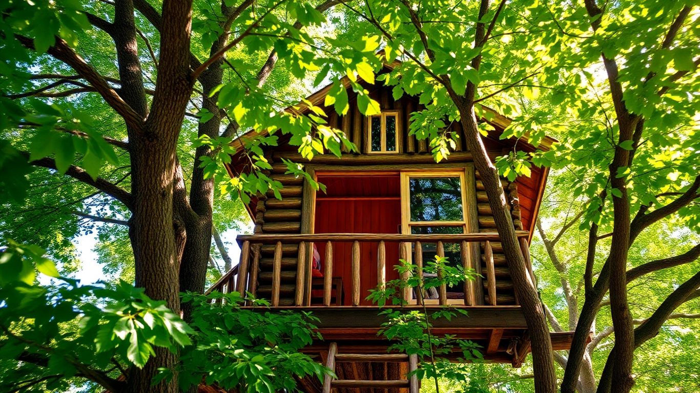 Cabane dans les arbres à Chambéry