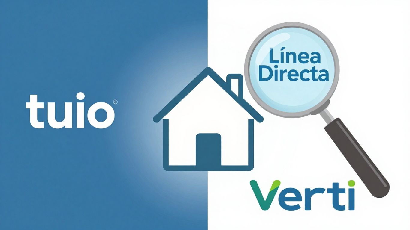 Comparativa de seguros de hogar: Tuio, Línea Directa y Verti.