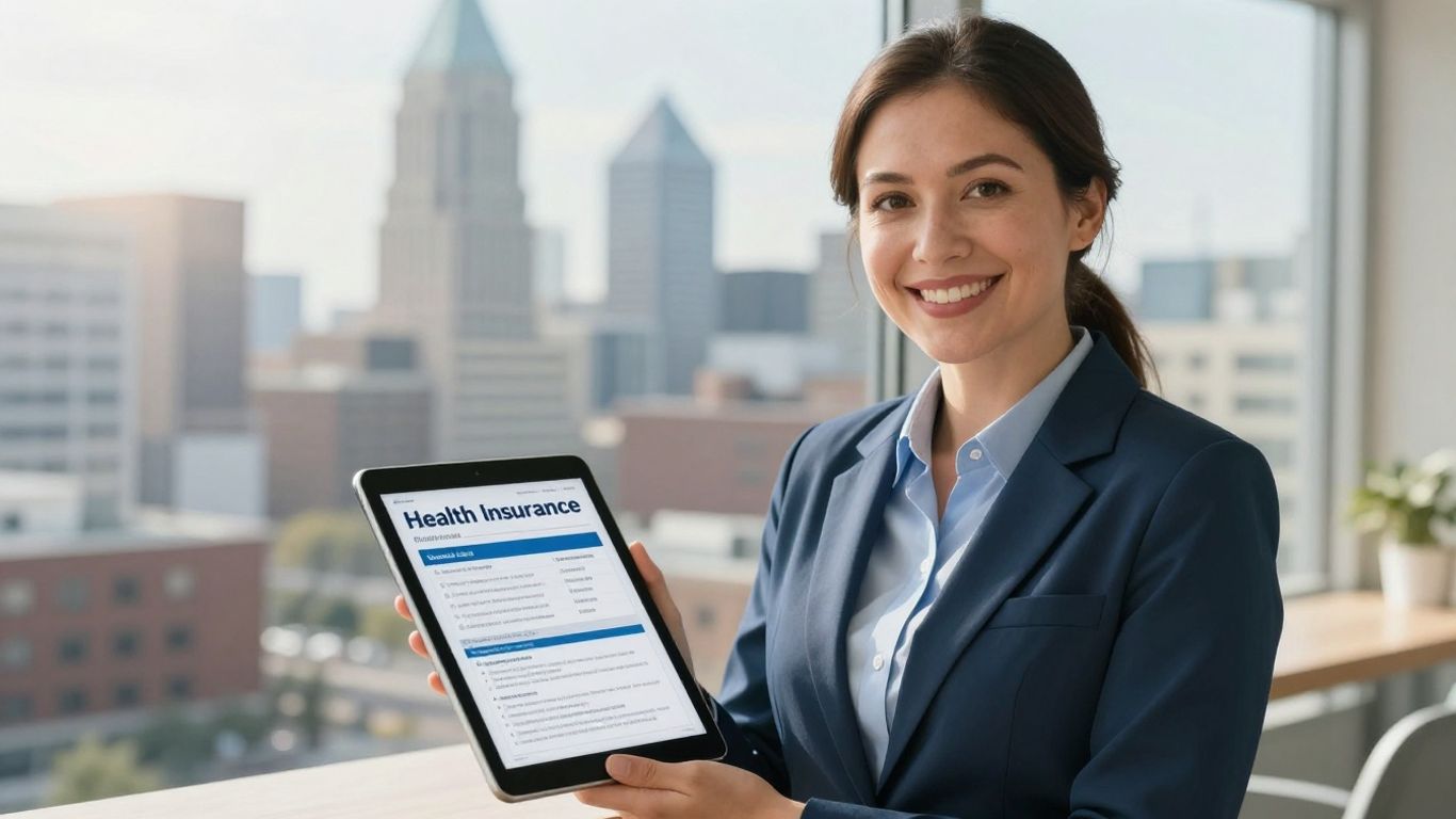 Philadelphia health insurance broker explaining plan options.