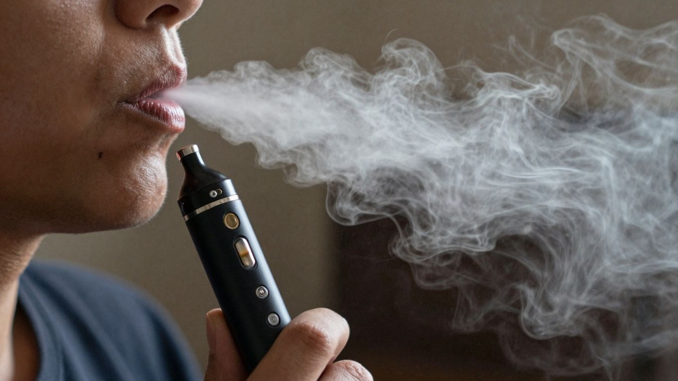 Dampf von E-Zigarette in der Luft