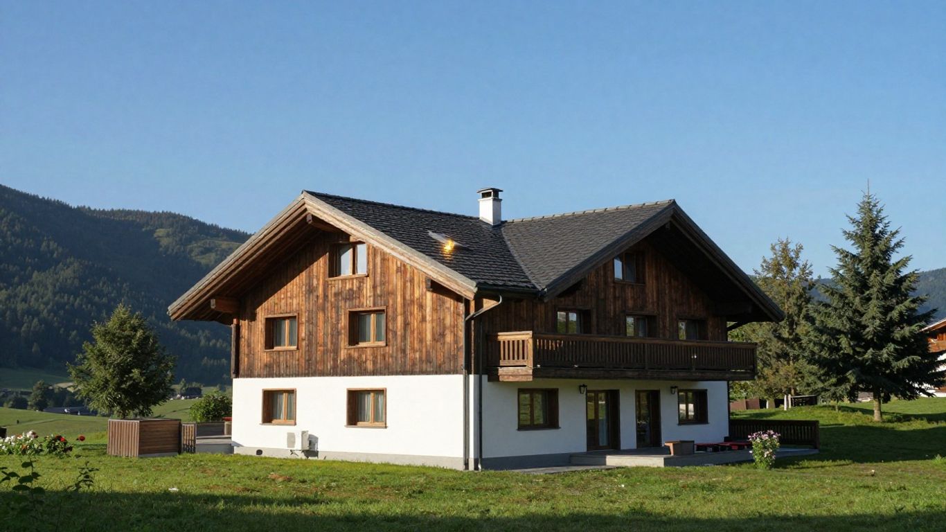 Chalet moderno y seguro con entorno natural.