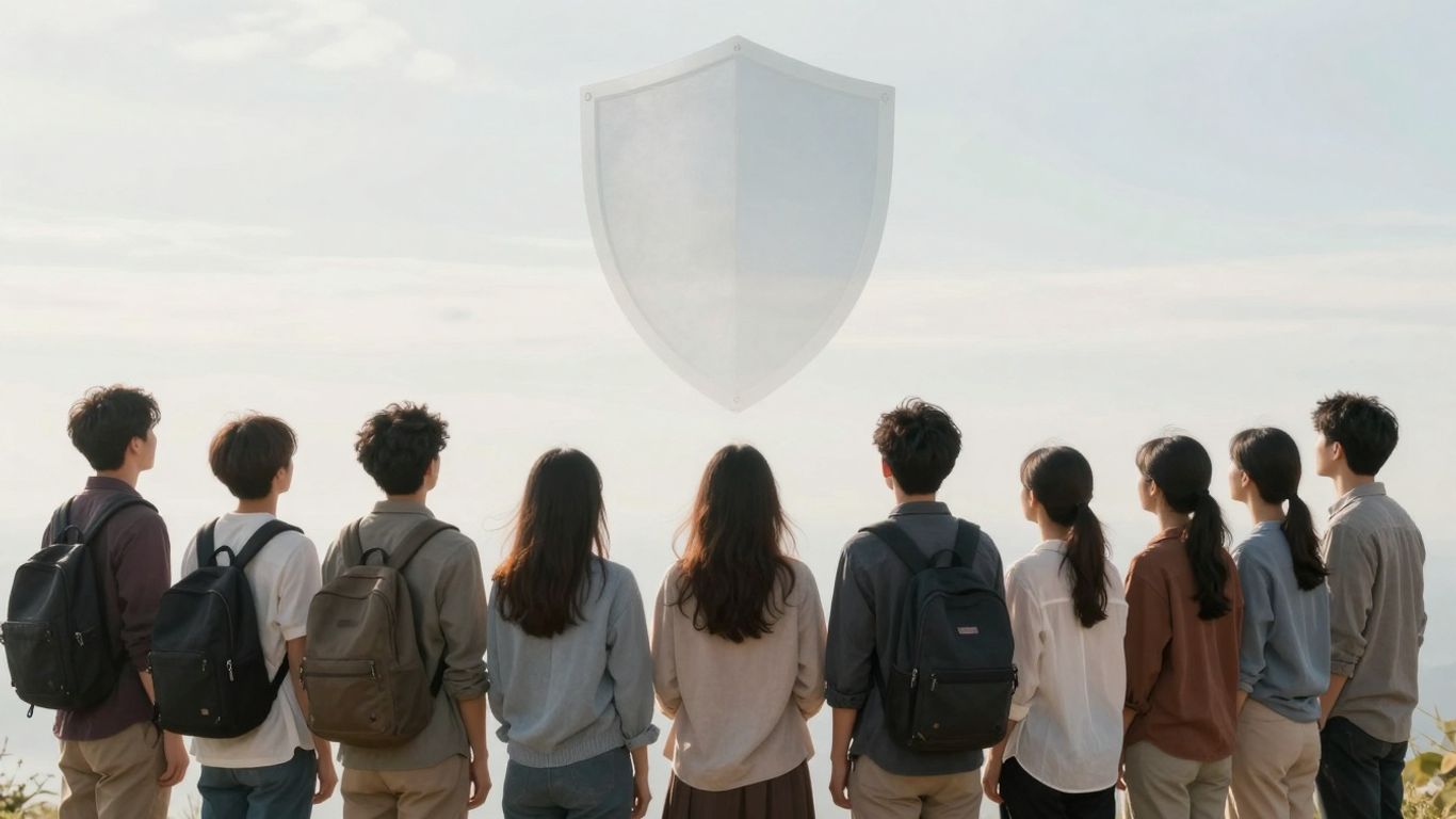 Diverse group seeking safety and protection under immigration law.