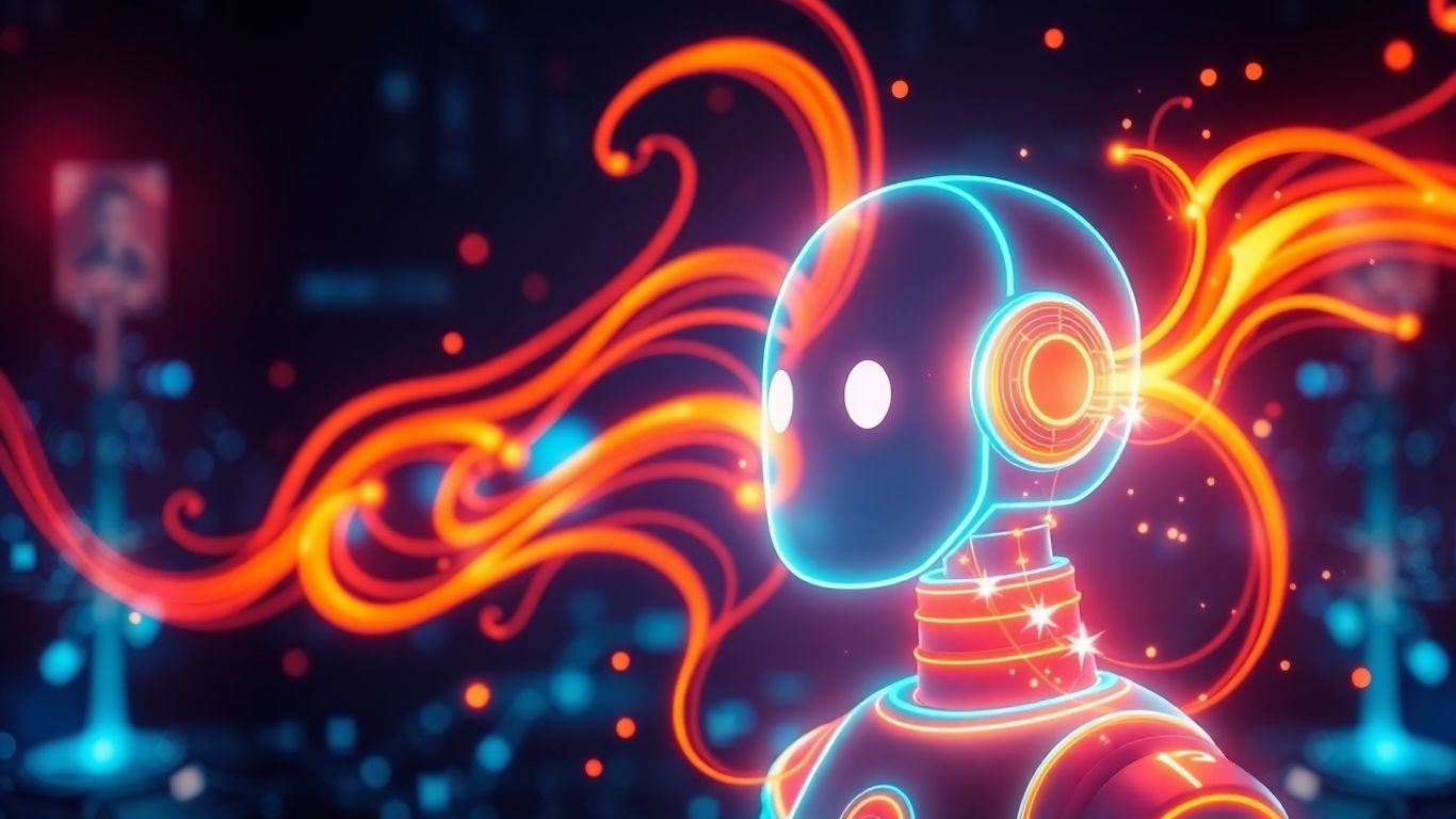 Spicy chatbot AI interface with fiery digital elements.