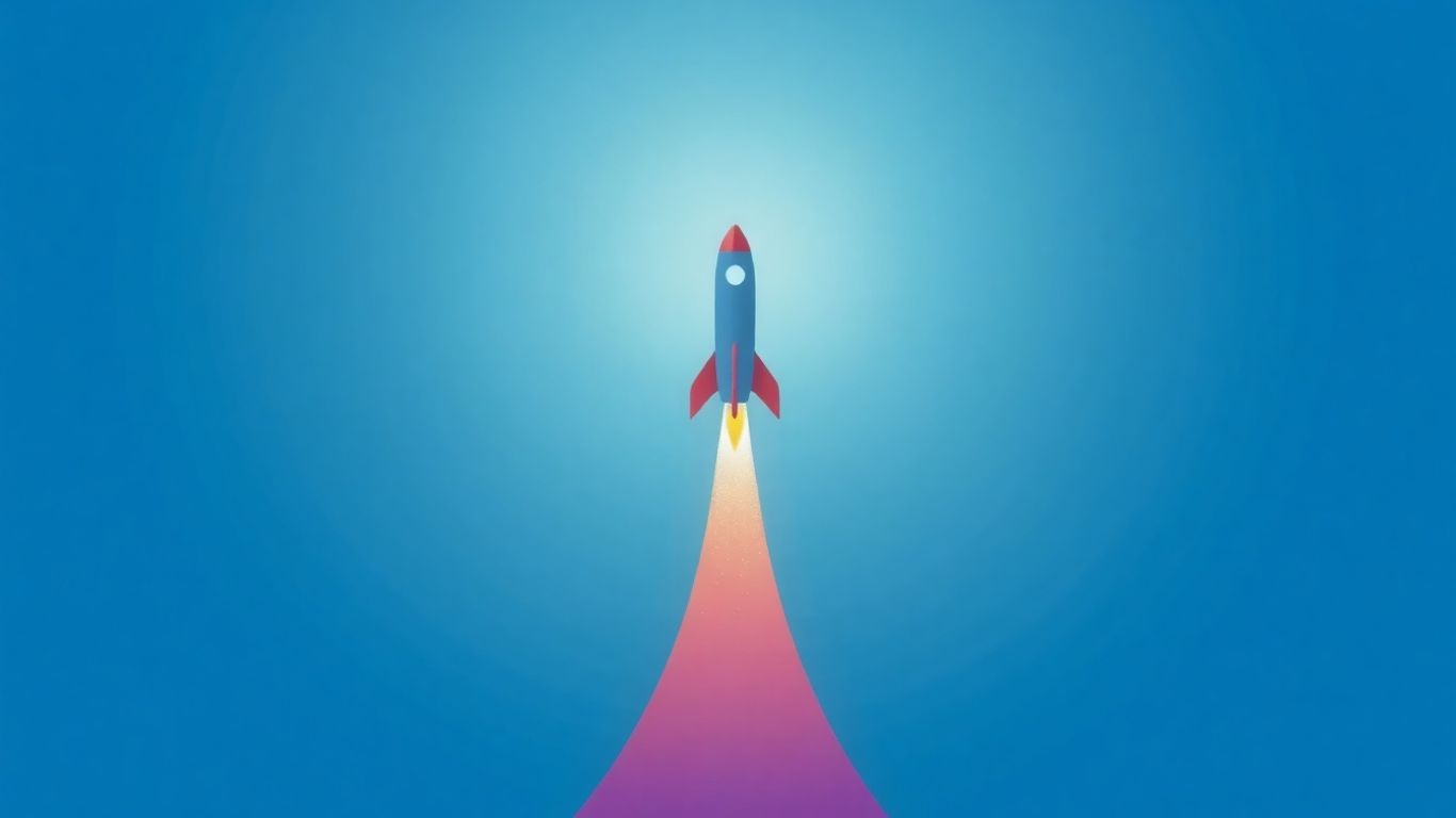 Rocket ascending, symbolizing organic traffic growth.