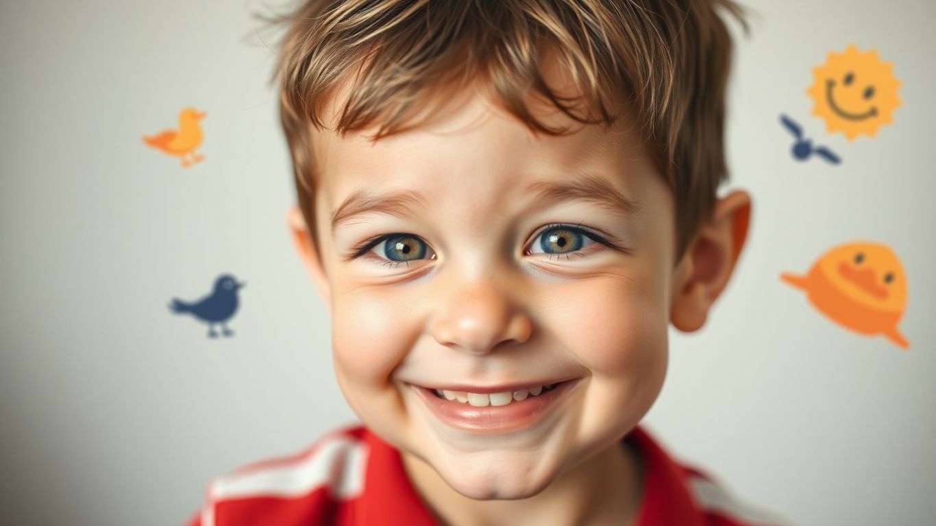 Porträt eines frechen Jungen mit einem Lächeln