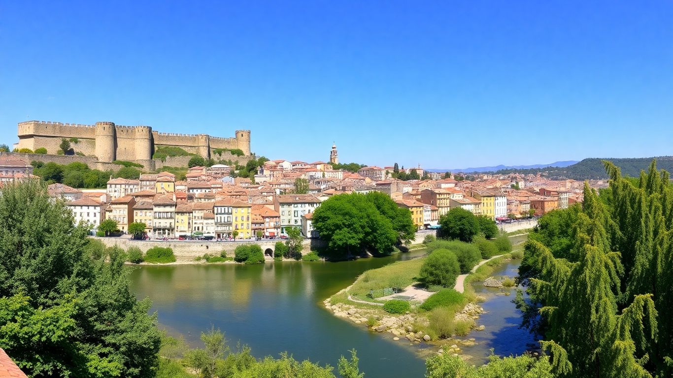 Girona's colourful old town and historic stone ramparts.