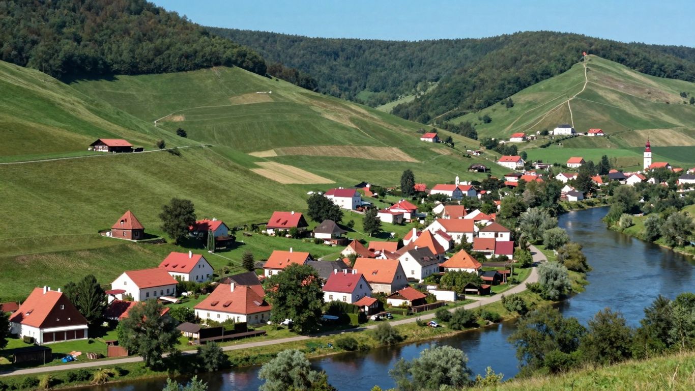Malownicza Małopolska: góry, rzeka i urokliwe wsie.