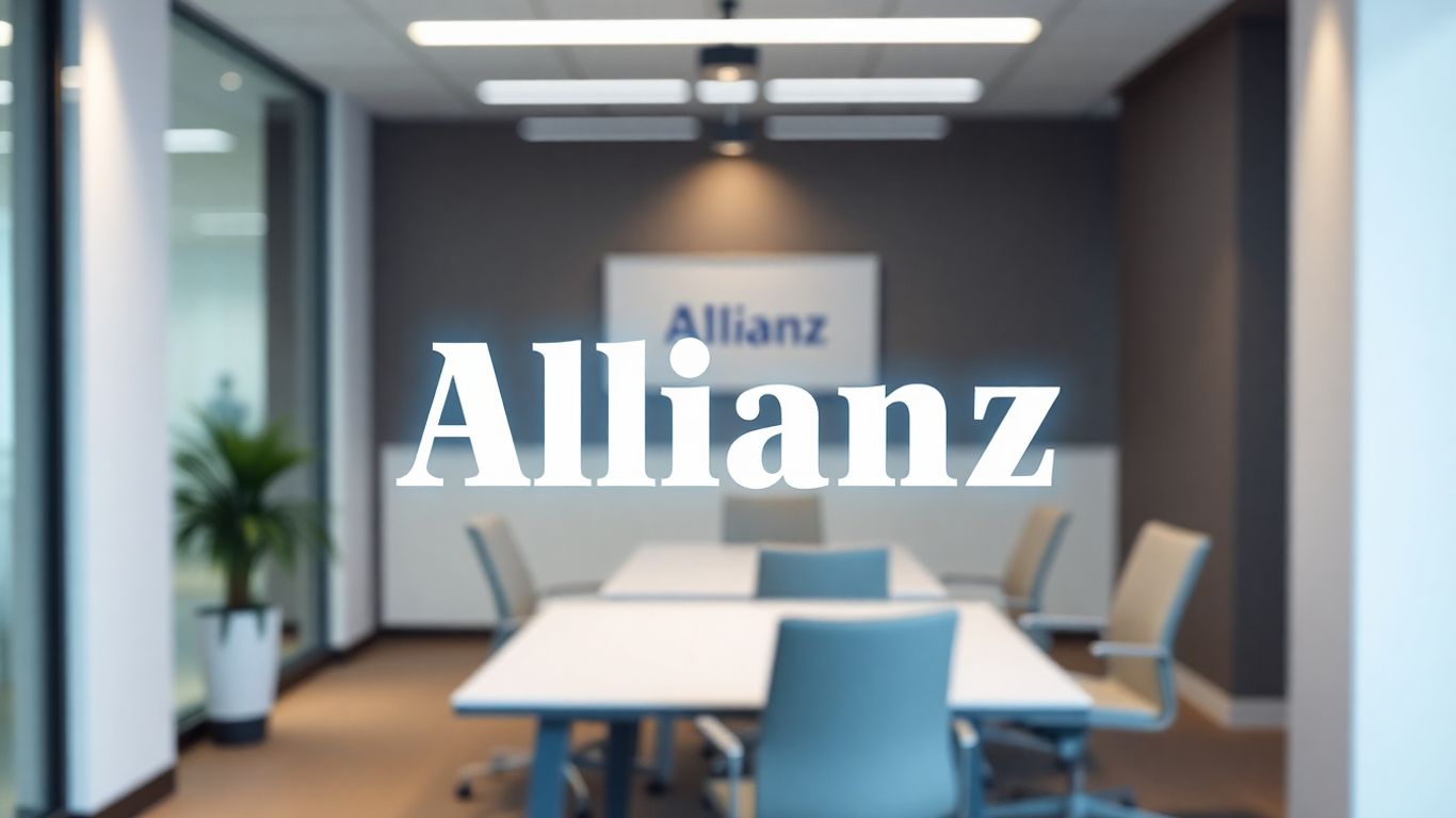 Logo de Allianz Seguros en un entorno profesional.