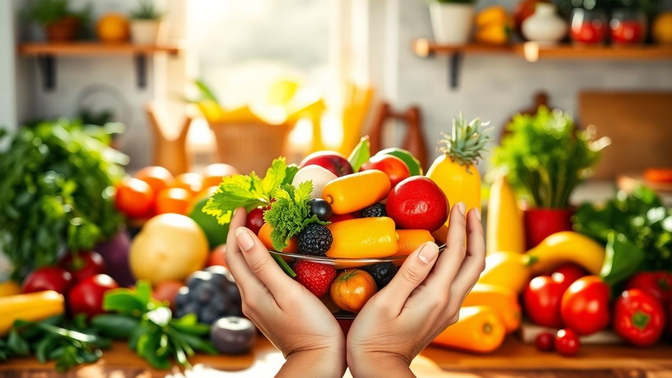 Fresh fruits and vegetables for immune support.
