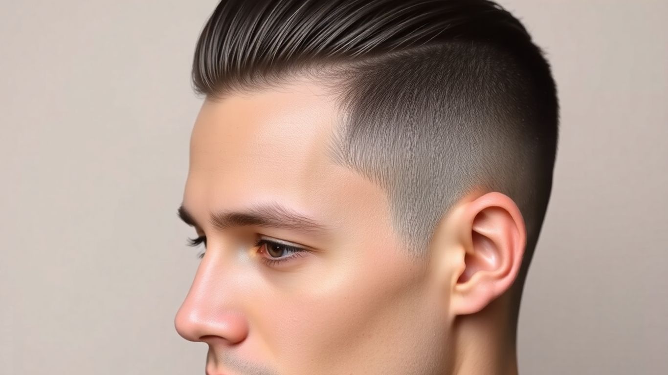 Man with modern barber hairstyle