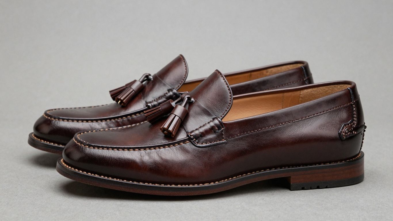 Alden tassel loafers, classic leather dress shoes.