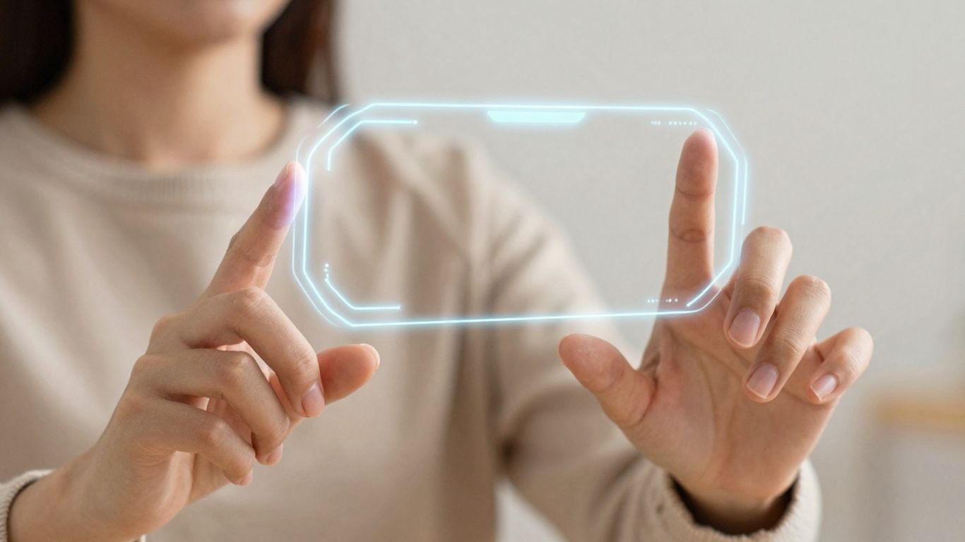 Person using advanced augmented reality interface