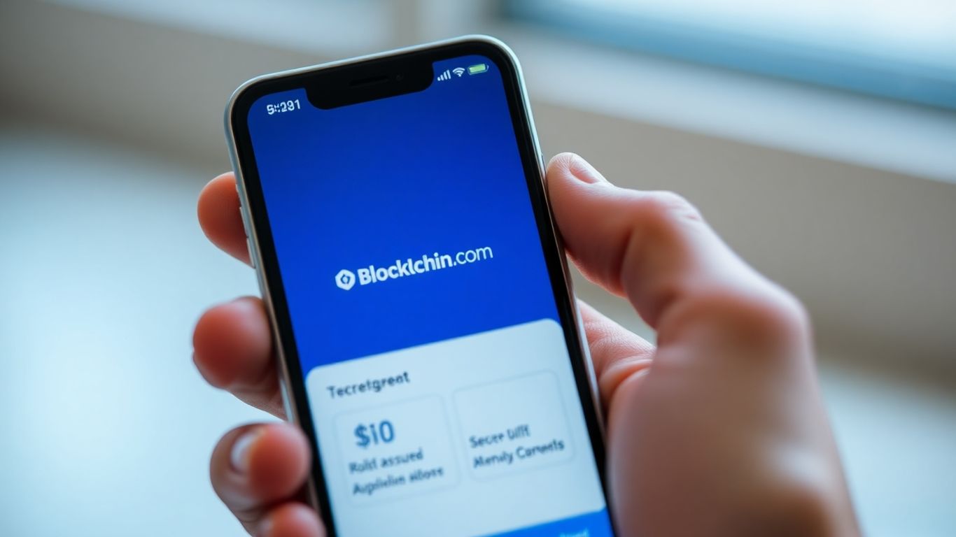 Smartphone displaying secure crypto wallet app