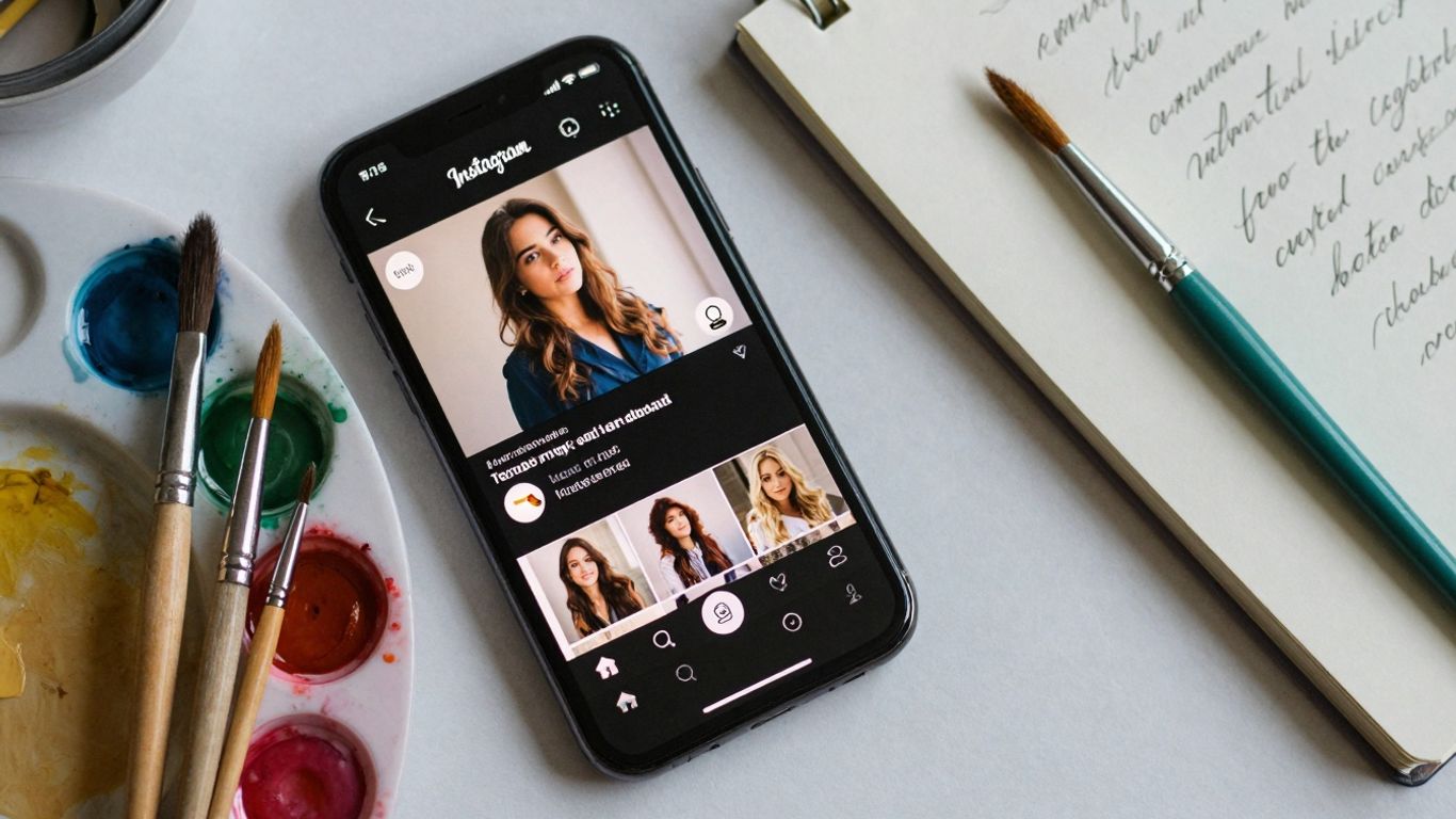 Creative flat lay for Instagram caption inspiration.