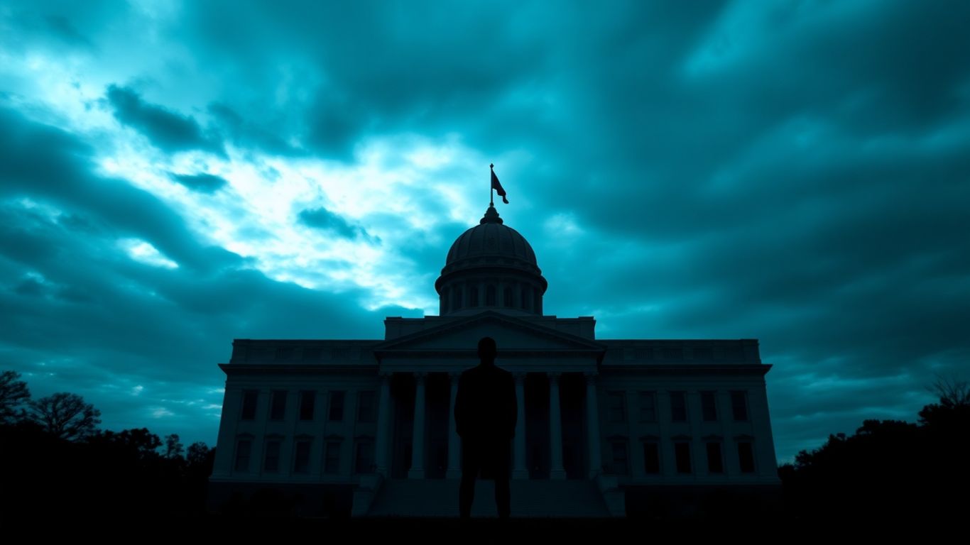 Advocate seeking asylum at a government building.