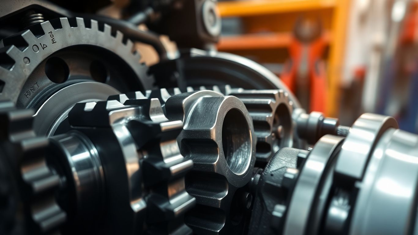Close-up of car automatic transmission gears