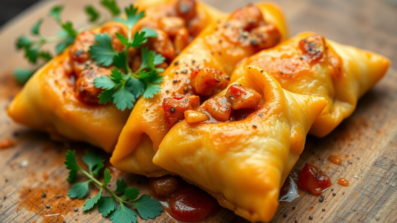 Delicious ciulama pastry with savory filling and fresh herbs.